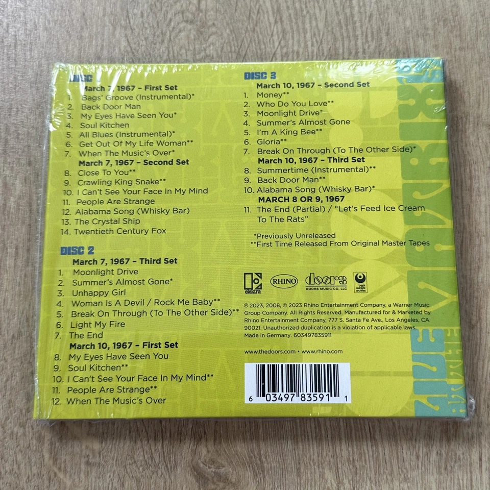 The Doors Live at the Matrix 1967 The Original Masters 3 x CD Digipak Album 2023 - Bild 4 von 4