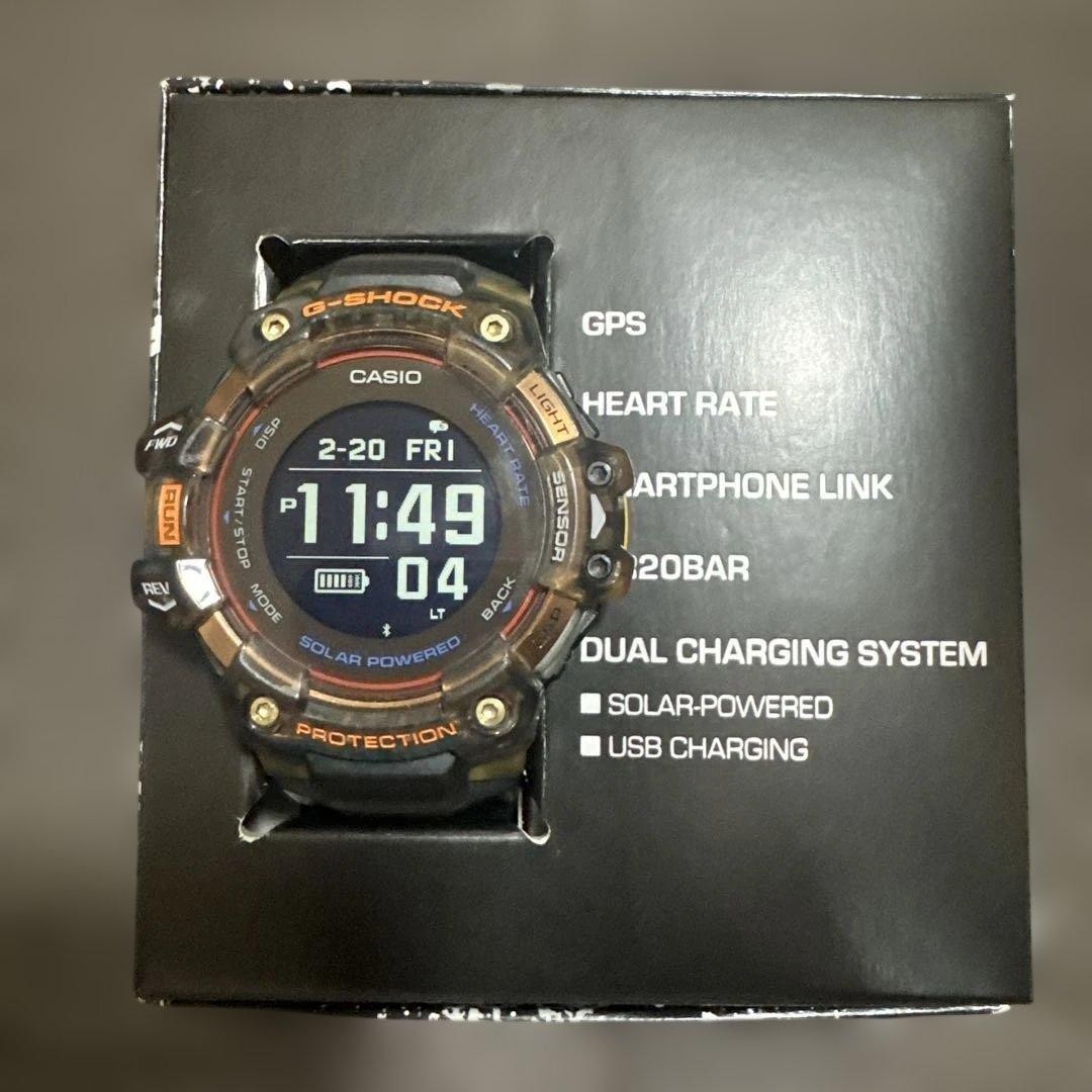 Casio G-SHOCK GBD-H1000-1A4JR G-SQUAD Black Neon Orange GPS HR 