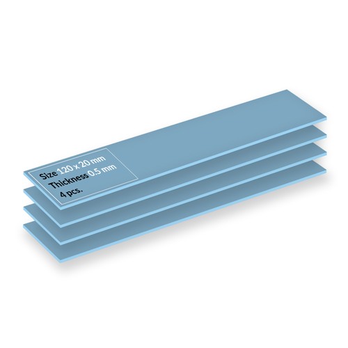 ARCTIC TP-3 120x20x0,5 mm (4 Pack) Premium Performance Thermal Pad Wärmeleitpad - Afbeelding 1 van 7