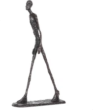 Bronze Walking Man Statue by Giacometti Replica Famous Abstract Sculpture Decor