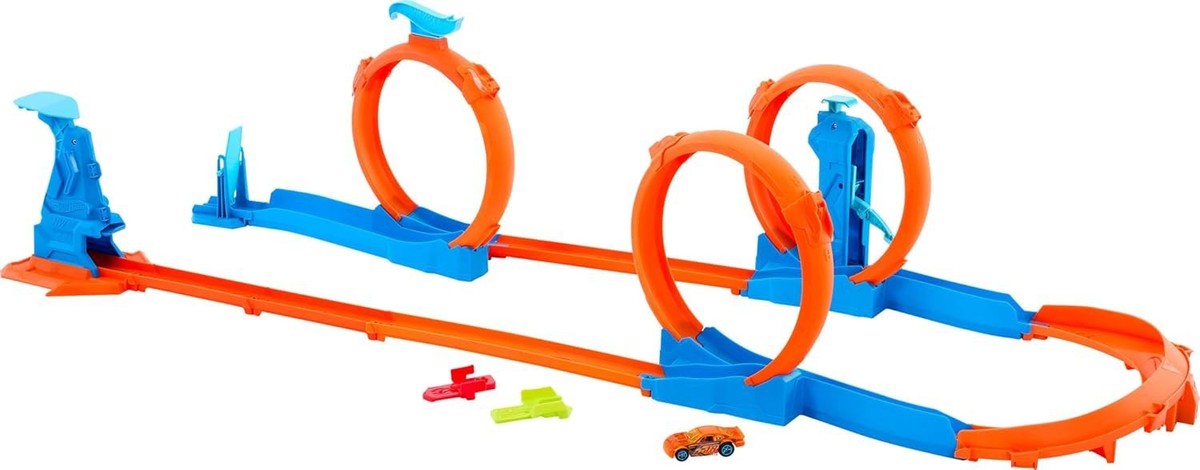 Hot Wheels Speed Snap Track Creator Triple Loop Speed Kit | eBay