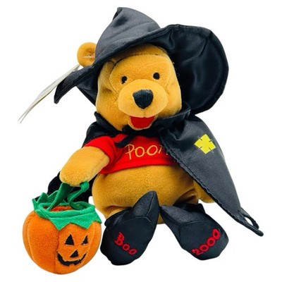 Disney Witch Pooh Bean Bag Plush Stuffed Toy Winnie The Pooh Halloween 9 inch