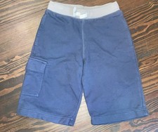 Boys Hanna Andersson Blue French Terry Cargo Shorts 120 US 6-7