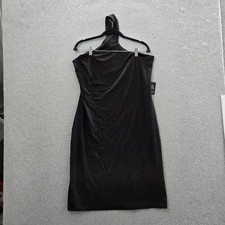 Express Women Dress L Black Bodycon Tank Dress Slim Sleeveless Halter NWT
