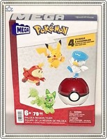 ★ Mega / Mattel ★ PokéMon® ★ Team Bausatz ★ 4 Figuren & 1 PokéBall ★