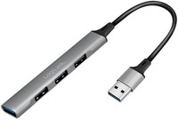 Logilink Usb 3.0 Slim-Hub, 4-Port, AluminiumgehäUse, Grau