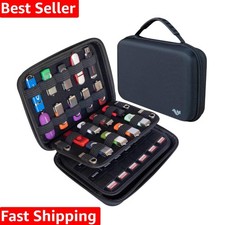 Elegant USB Thumb Drive and SD Card Holder Case - Large Capacity Black Organizer