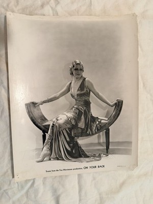 1930 On Your Back Vintage Photo Irene Rich Pre-Code Fox Movietone Fashion 8x10