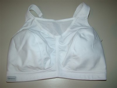 NWOT Glamorise 34D No Bounce Cami Sports Bra 1066 White 127524
