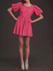 By Anthropologie Puff-Sleeve Women's Romper Dress Cotton Resort Casual M 267962 — photo 1