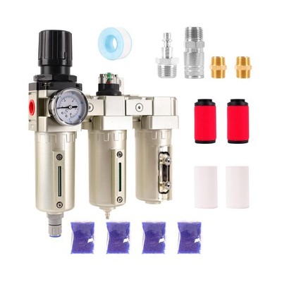 3/4'' NPT Industrial Grade 3 Stage Air Compressor Drying System, 0-240 PSI, Pa...