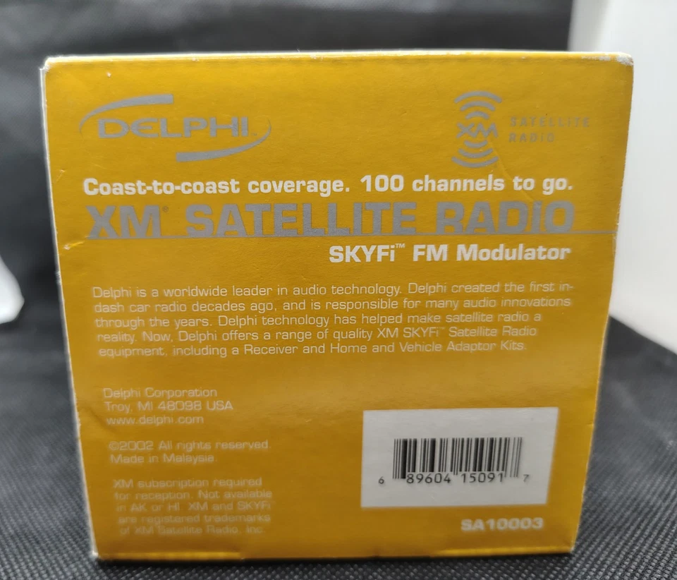 Delphi SKYFi FM Universal Adapter Modulator for XM Satellite Radio SA10003 New - Image 3 of 4
