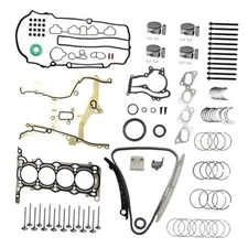 Head Gasket Timing Chain Kit Piston & Rings Set for Chevy 