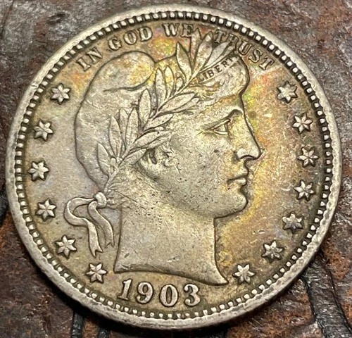 1903 USA 🇺🇸 Barber Quarter Historic Silver   Coin 🪙 High Grade 🔥