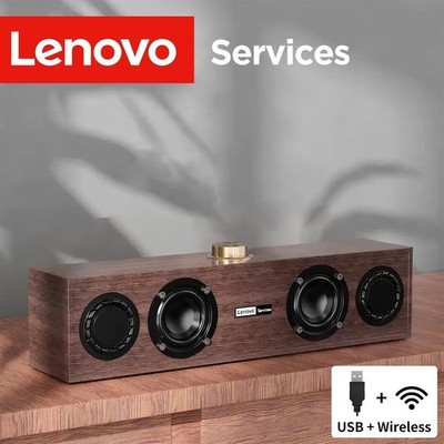 Lenovo C02 Multimedia Speaker Bluetooth/Kabelgebunden Dual-Mode Retro Speaker Subwoofer
