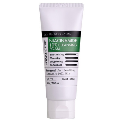 DERMA FACTORY Niacinamide 10% Cleansing Foam 100g (3.52oz)
