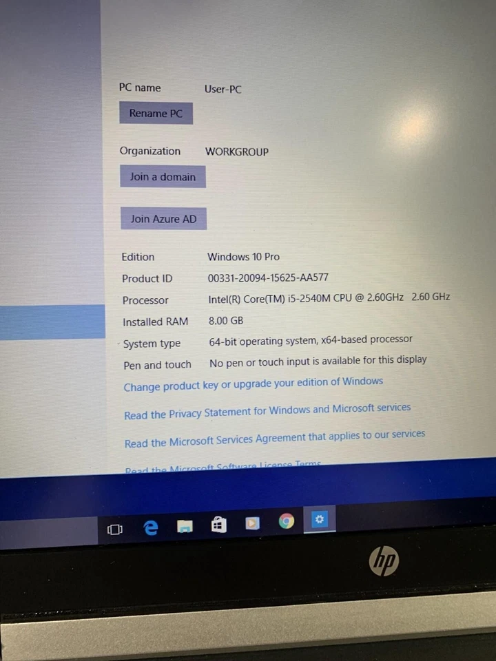 Portátil HP EliteBook 8560w Negro Pantalla 15.6" Intel Core i5 RAM 8GB - Para Piezas Foto 2 de 4