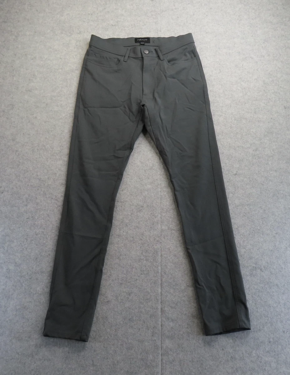 Unbound Merino Pants Mens 28x30 Gray Wool 5 Pocket Slim Chino Casual Travel