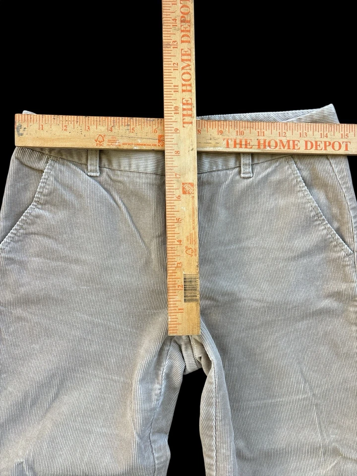 Pantalón Antiguo Azul Marino Pana Caqui Talla 4 Acampanado Bootcut Retro Y2K Otoño Tiro Bajo Preppy Foto 3 de 4