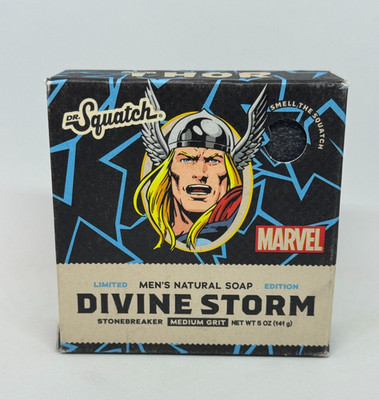 Dr. Squatch Limited Edition DIVINE STORM Natural Soap Bar MARVEL THOR