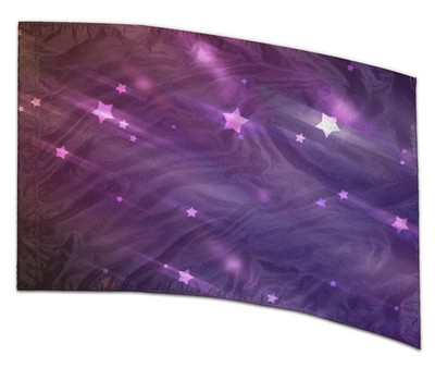 COLOR GUARD FLAGS CELESTIAL DRIFT SILKS - NEW - 36'' x 54'' Standard Curved