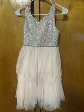 Girls Sparkly Dress For Wedding, Graduation, Birthday Size 10 FREE Shipping