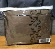 Northern Nights King Egyption Duvet Set QVC 2011 Brown With Embroidery-O