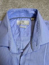 Christian Lacroix Men’s Blue Striped Cotton Dress Shirt Contemporary 16.5 32/33
