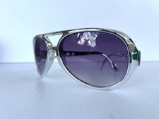 ELVIS 70&rsquo;s Aviator ETA sunglasses. silver w/ purple lens, NEW! - RARE!