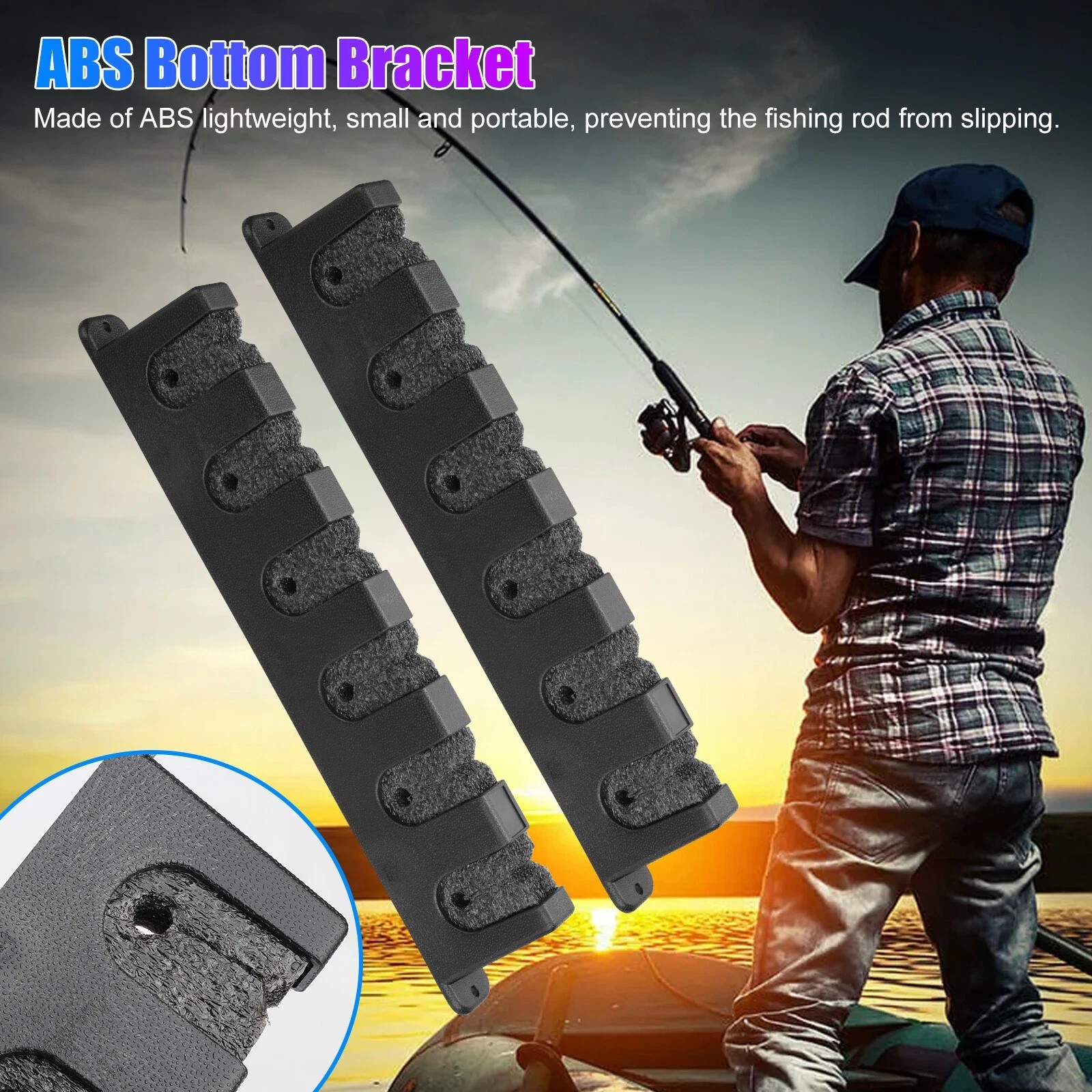 Fishing Rod Rack Vertical Holder Horizontal Wall Mount Boat Pole Stand Storage