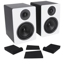 Pair Rockville APM6W 6.5" 2-Way 350W Powered USB Studio Monitor Speakers+Pads