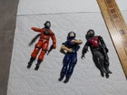 THREE 1985 G.I. JOE FIGURES - EELS FROGMAN, TELE VIPER & BARBECUE  - 3 3/4 INCH