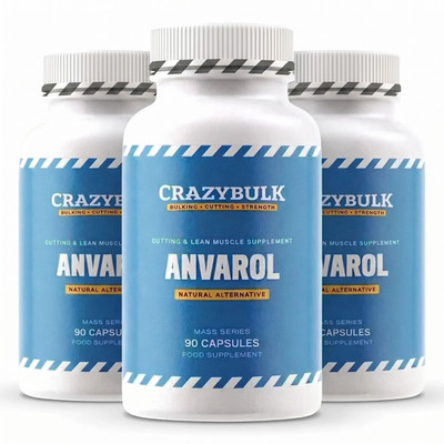 CrazyBulk ANVAROL Cutting & Muscle Definition Supplement | 90 Caps | Pack of 3