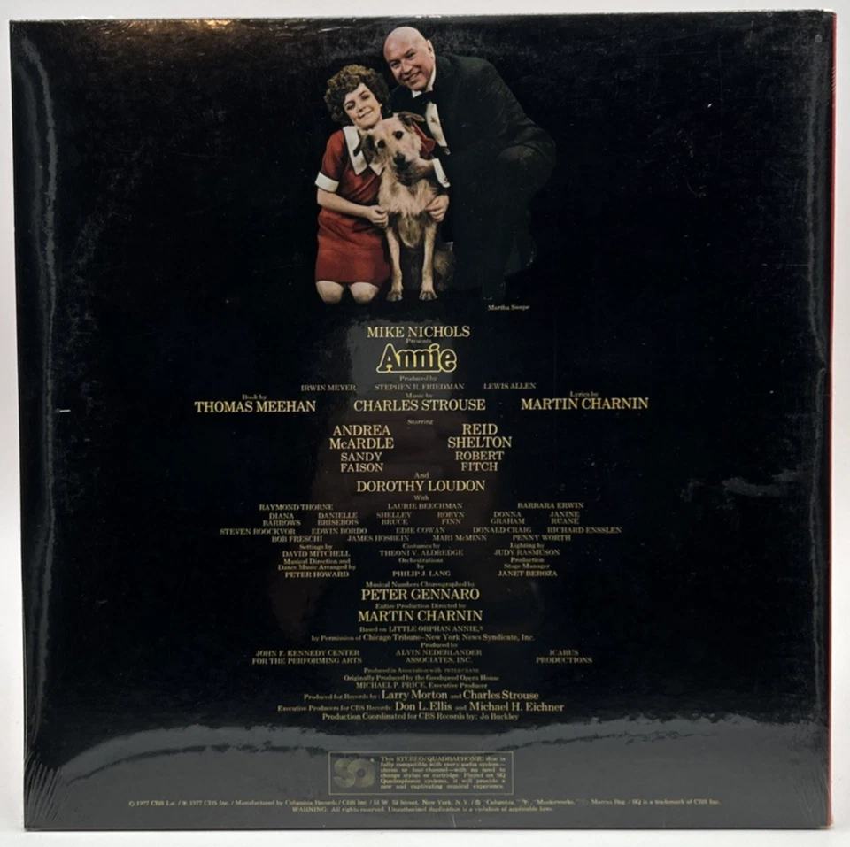 New / Sealed "Original Cast – ANNIE (A New Musical)" LP 1977 Quadraphonic Hype - Image 2 of 3