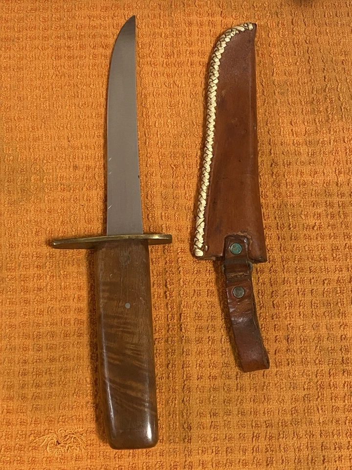Faca de combate vintage Full-Tang – 10 3/4”+ bainha de couro personalizada - Imagem 2 de 4