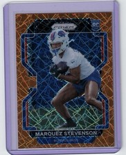Marquez Stevenson - 2021 Panini Prizm Orange Lazer Rookie Card #407. rookie card picture