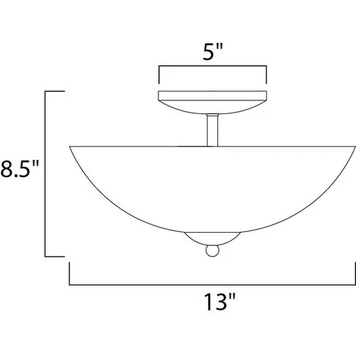 MAXIM LIGHTING 10042FTOI Logan 2-Light 13" Wide Oil Rubbed Bronze Semi-Flush - Picture 2 of 2