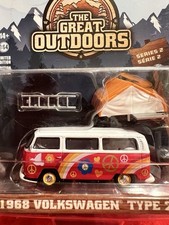 Greenlight 1968 Volkswagen Bus Type 2  The Great Outdoors 1:64 scale 🛞🛞🛞