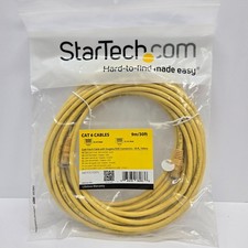 StarTech 30ft Yellow Cat6 Patch Cable w/Snagless RJ45 Connectors - Long NEW