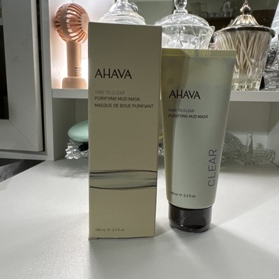 Ahava Time To Clear Purifying Mud Mask 100 ml 3.4 Oz Sealed New In Box Full Size