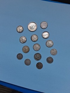 Canadian Coins 9 10 Cent 5 5 Cent 1 quater 1905 1967 Silver