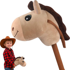 Stick Horse Toy for Boys and Girls  Cool Cowboy Ride-On Toy  Fun Birthday Gift