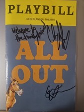 All Out Playbill Signed By Gracie And Clyde Lawrence - Inscribed
