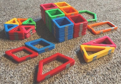 Magnetic Blocks Tough Tiles STEM Toys for 3+ y/o Boys & Girls Vibrant Colors 119