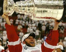 Kirk Maltby Hand Signed Stanley Cup Photo Red Wings