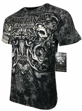 XTREME COUTURE by AFFLICTION Men T-Shirt HADES Skulls Biker MMA S-5X