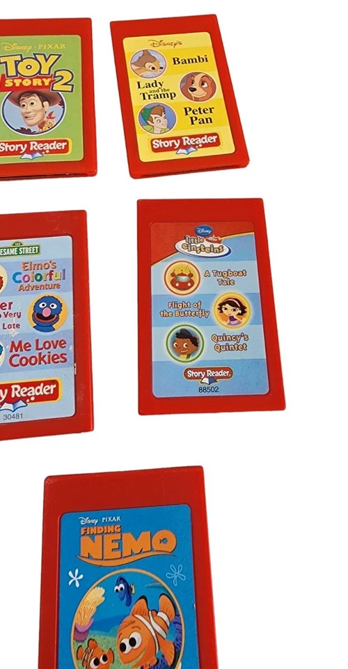 8 libros de lectura de cuentos Disney sistema de juguete de aprendizaje cartuchos solo Toy Story Nemo Foto 3 de 4