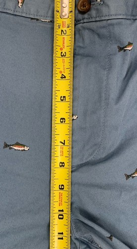 J Crew Shorts Mens 38 Chino Fish Pattern Slash Pockets Casual Wear - Picture 5 of 13