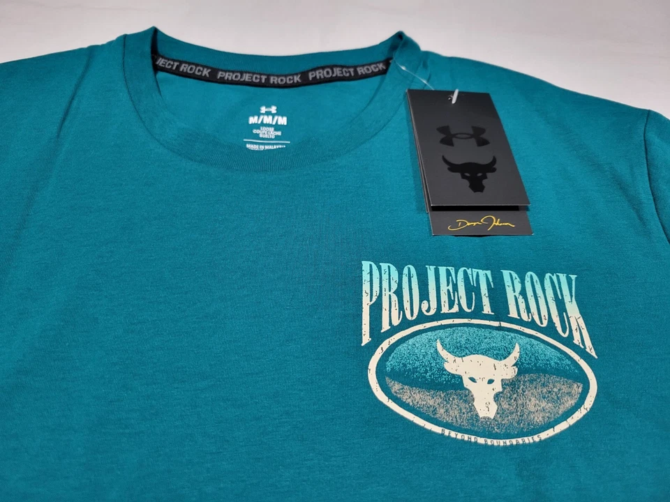 Camisa Project Rock Under Armour The Rock para hombre Rock Day 1383221-449 verde pino Foto 3 de 4