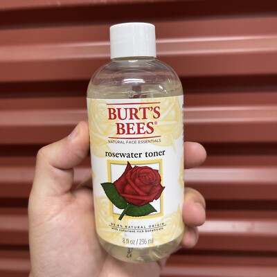 New Discontinued Burt's Bees 'Rosewater' Toner 8oz Bottle [FACTORY SEALED].